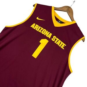 Nike‎ Arizona State Sun Devils 1 Basketball Jersey Team Issued NCAA Gold Mens L